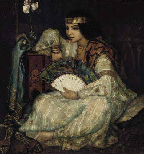 Emile Bernard A Seated Oriental Beauty oil painting image